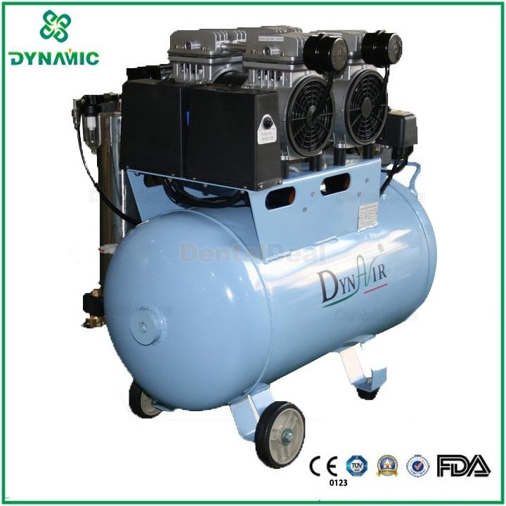 DYNAIR&reg; DA5002D 1100W Dental Silent Oil Free Air Compressor with Air Dryer